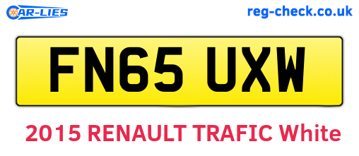 FN65UXW are the vehicle registration plates.