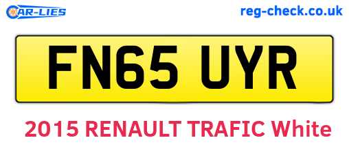 FN65UYR are the vehicle registration plates.