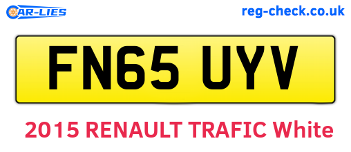 FN65UYV are the vehicle registration plates.