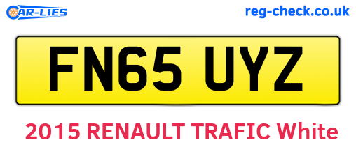 FN65UYZ are the vehicle registration plates.