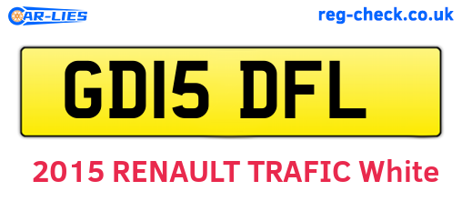 GD15DFL are the vehicle registration plates.