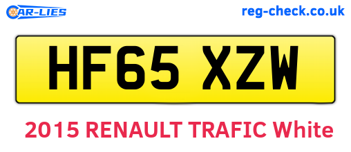HF65XZW are the vehicle registration plates.