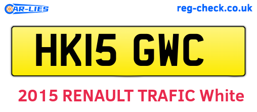 HK15GWC are the vehicle registration plates.