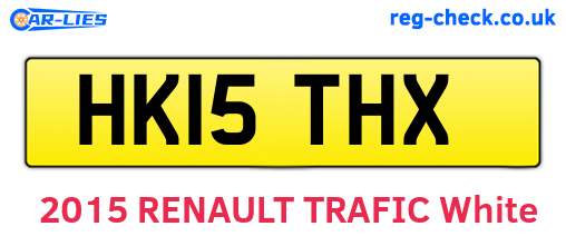 HK15THX are the vehicle registration plates.