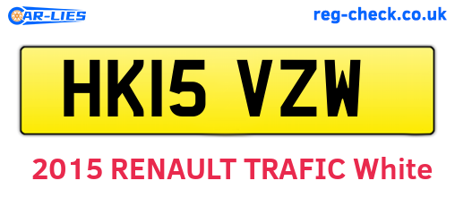 HK15VZW are the vehicle registration plates.