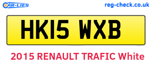 HK15WXB are the vehicle registration plates.