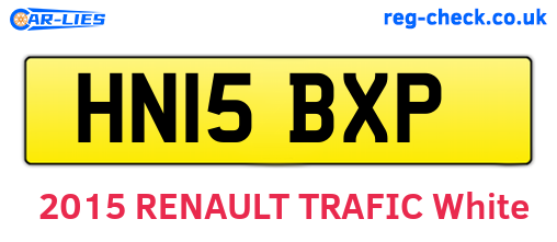 HN15BXP are the vehicle registration plates.