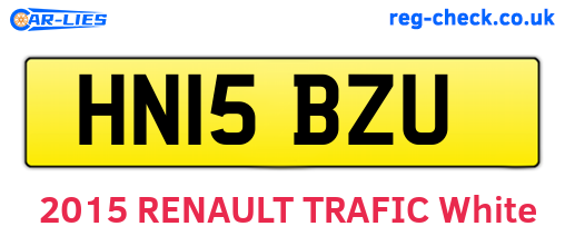 HN15BZU are the vehicle registration plates.