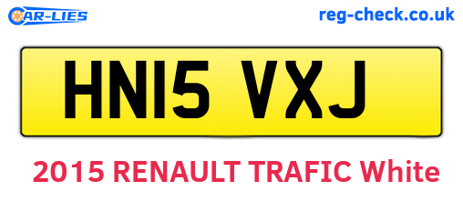 HN15VXJ are the vehicle registration plates.