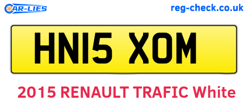 HN15XOM are the vehicle registration plates.