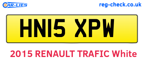 HN15XPW are the vehicle registration plates.