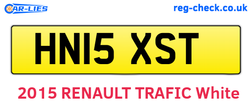 HN15XST are the vehicle registration plates.