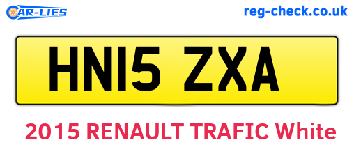 HN15ZXA are the vehicle registration plates.