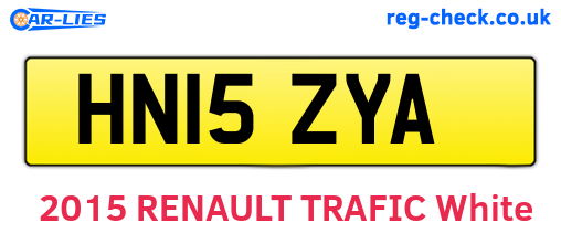 HN15ZYA are the vehicle registration plates.