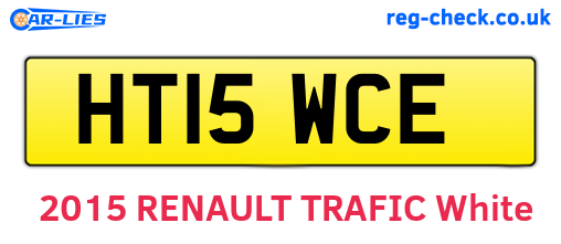 HT15WCE are the vehicle registration plates.