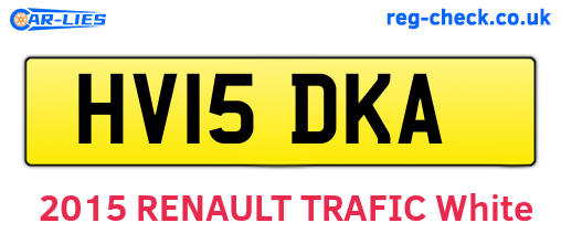 HV15DKA are the vehicle registration plates.