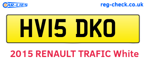 HV15DKO are the vehicle registration plates.