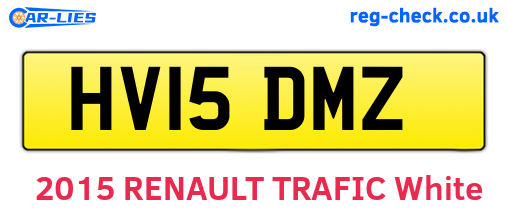 HV15DMZ are the vehicle registration plates.