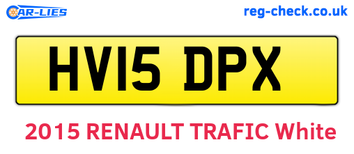HV15DPX are the vehicle registration plates.