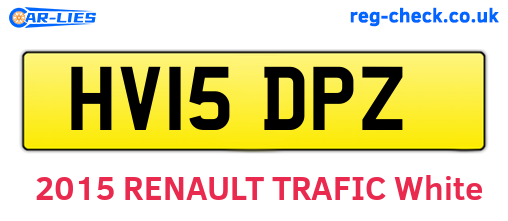 HV15DPZ are the vehicle registration plates.