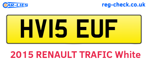 HV15EUF are the vehicle registration plates.