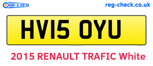 HV15OYU are the vehicle registration plates.
