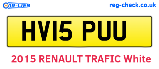 HV15PUU are the vehicle registration plates.