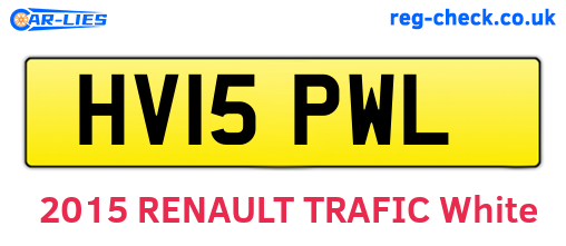 HV15PWL are the vehicle registration plates.