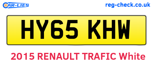 HY65KHW are the vehicle registration plates.