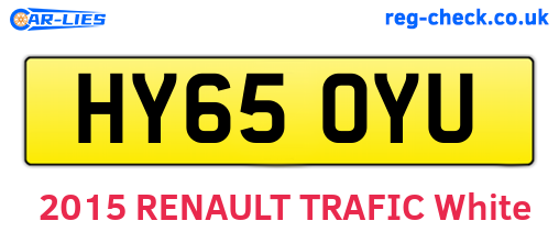 HY65OYU are the vehicle registration plates.