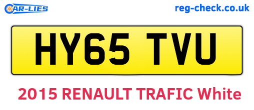 HY65TVU are the vehicle registration plates.