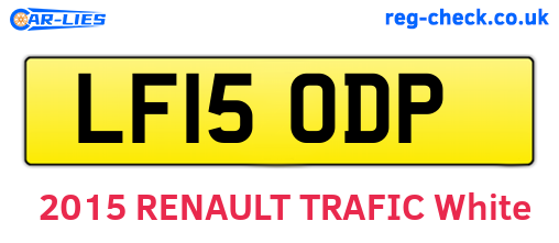 LF15ODP are the vehicle registration plates.