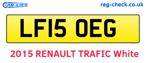 LF15OEG are the vehicle registration plates.