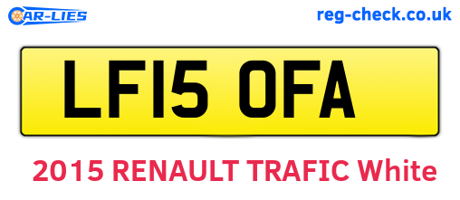 LF15OFA are the vehicle registration plates.