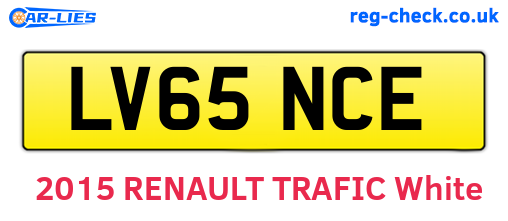 LV65NCE are the vehicle registration plates.
