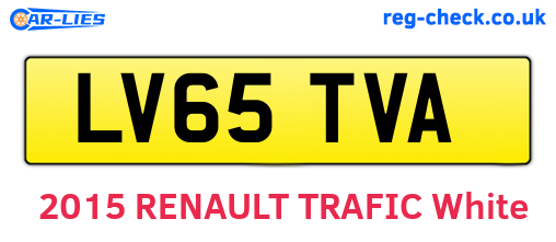 LV65TVA are the vehicle registration plates.