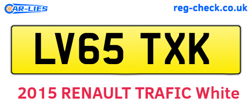 LV65TXK are the vehicle registration plates.