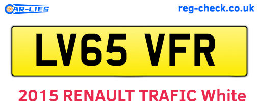 LV65VFR are the vehicle registration plates.