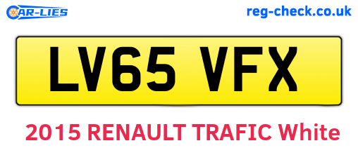 LV65VFX are the vehicle registration plates.