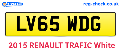 LV65WDG are the vehicle registration plates.