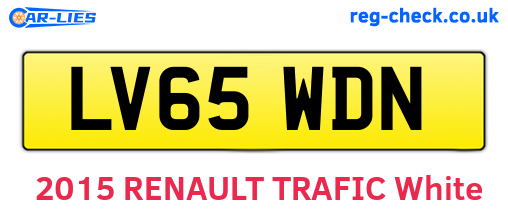 LV65WDN are the vehicle registration plates.