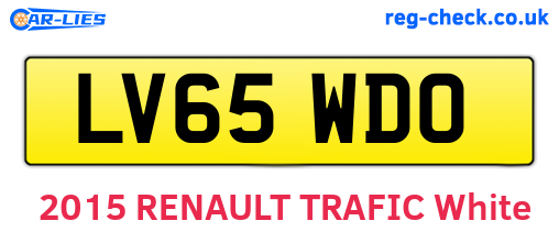 LV65WDO are the vehicle registration plates.