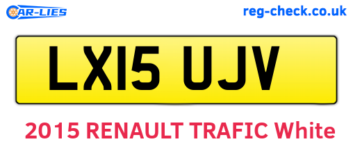 LX15UJV are the vehicle registration plates.