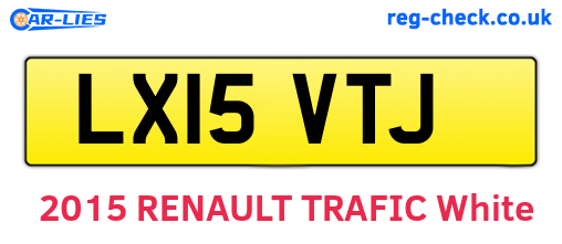 LX15VTJ are the vehicle registration plates.