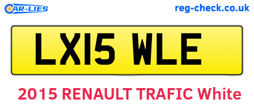LX15WLE are the vehicle registration plates.