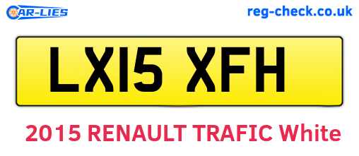 LX15XFH are the vehicle registration plates.
