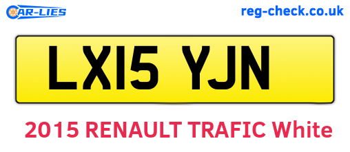 LX15YJN are the vehicle registration plates.