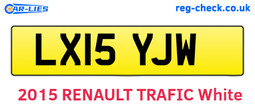 LX15YJW are the vehicle registration plates.