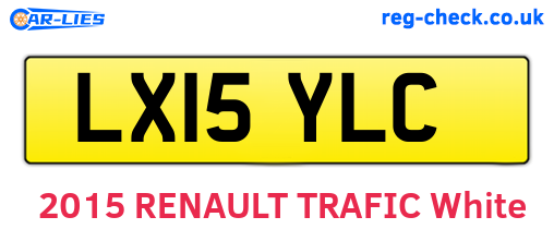 LX15YLC are the vehicle registration plates.