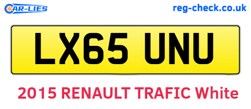 LX65UNU are the vehicle registration plates.